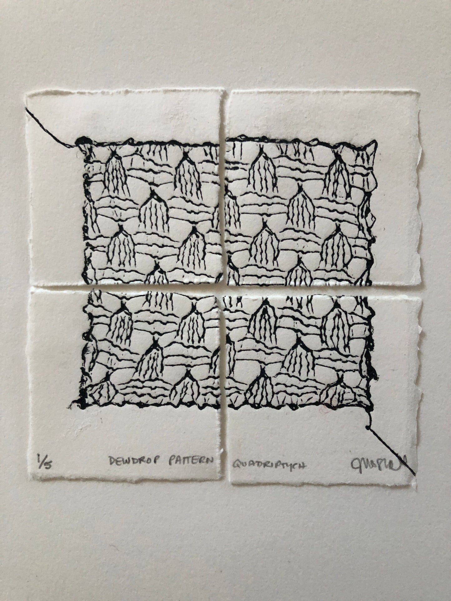 Dewdrop Pattern Quadriptych