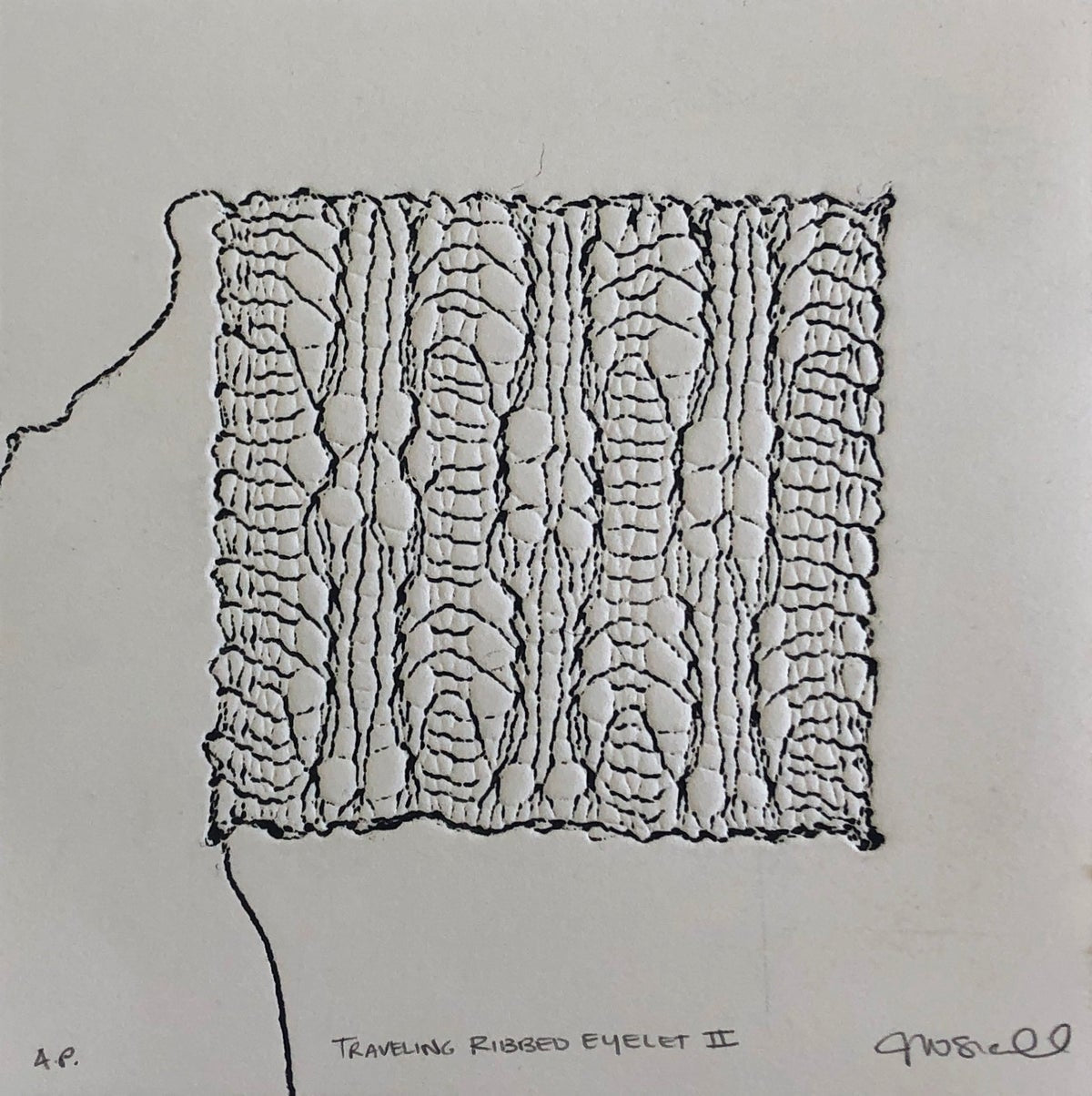 Traveling Ribbed Eyelet